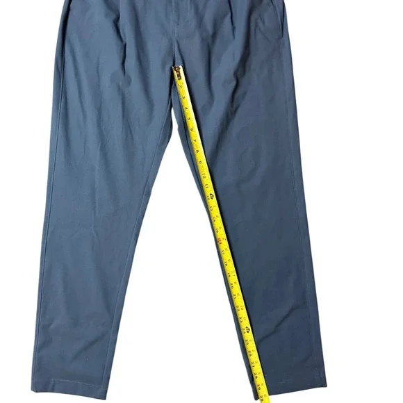 Tracksmith Mens Running Pants Slate Blue Pleated Tapered Track Trousers Large - Picture 6 of 15